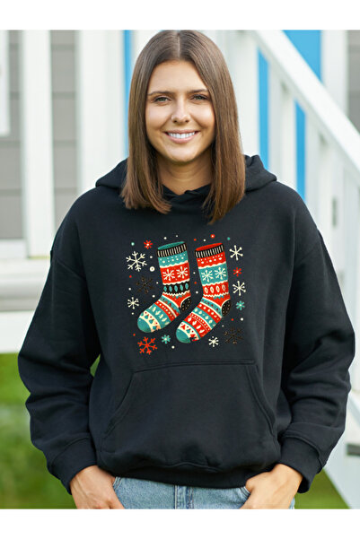 Baskılı Unisex sweatshirt Oversize Üc İplik Hoodie