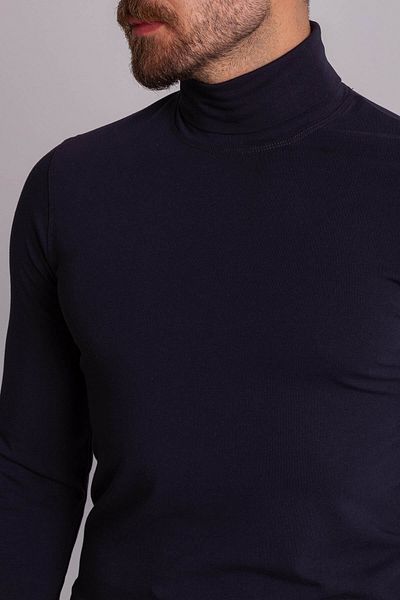 Mcr Drept Slim Fit cu mânecă lungă cu gât complet pentru bărbați din bumbac pieptănat bleumarin - 36678.21k