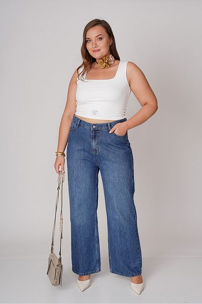 Büyük Moda High Waist Straight Cut Jeans