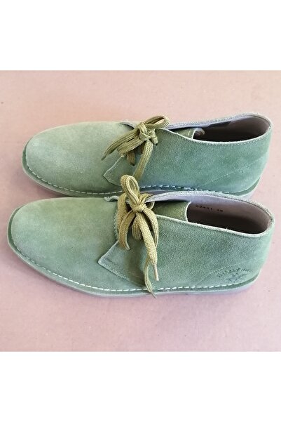 Butik Tülin Kadın hakiki deri süet açık yeşil deri iç astarlı kaymaz kauçuk tabanlı bağcıklı yarım bot