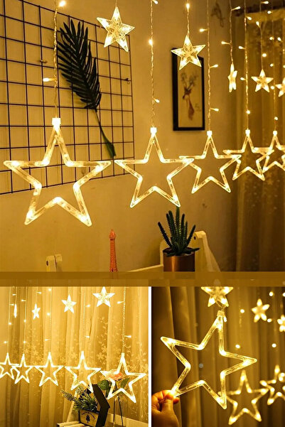 digitalavm akıllı alışveriş adresiniz Yıldızlı Perde Salkım Saçaklı Led Işıkl...