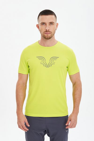 bilcee Ανδρικό μπλουζάκι με πράσινο εμπριμέ Crew Neck Training Casual και Sports T-shirt 0827