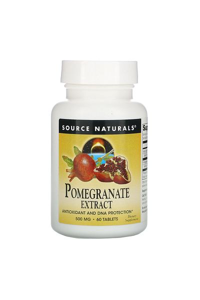 source naturals Pomegranate Extract, 500 mg, 60 Tablets