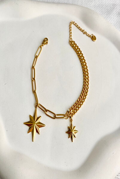 DEMOKAN Ellipse Knitted Mix Chain Pole Star Bracelet - Women