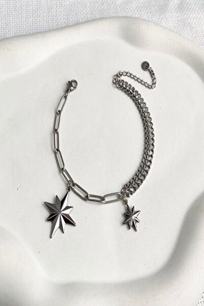 DEMOKAN Ellipse Knitted Mix Chain Pole Star Bracelet - Women