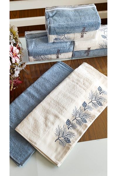 A.Z.H. Nurpak Dowry - Lux 50x90cm, 100% bumbac, prosop de față și ambalaj special pentru cadou (SET 2)