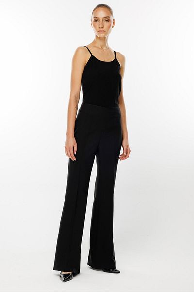 Moda İlgi Modailgi High Waist Side Zipper Flared Trousers - 1570 Black
