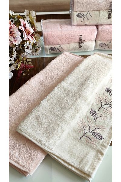 A.Z.H. Nurpak Dowry - Luxury 50x90cm, 100% βαμβάκι, πετσέτα προσώπου και ειδική συσκευασία δώρου (ΣΕΤ 2)