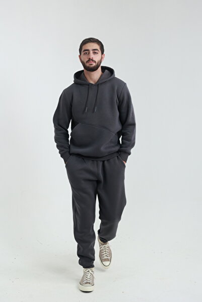 TKT Σετ αθλητικής φόρμας Dark Smoked Ανδρική φόρμα 3 κλωστών με πλαϊνές τσέπε...