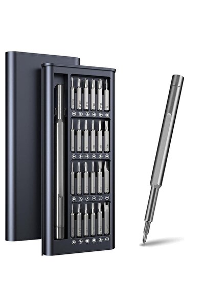 MOONSHOP Hassas Tornavida Seti Özel Kutulu 25 Parça Çelik Bilgisayar Yazıcı S...