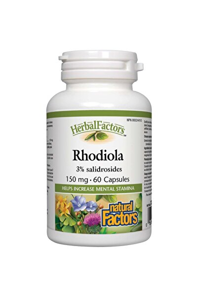 Natural Factors الروديولا، 150 ملغ، 60 كبسولة