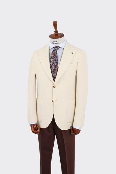 Kadir Büyükkaya Swallow Collar Men's Jacket-Kax5525S