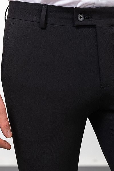 Mcr Straight Slim Fit Classic Men's Trousers Black - 38207.23K