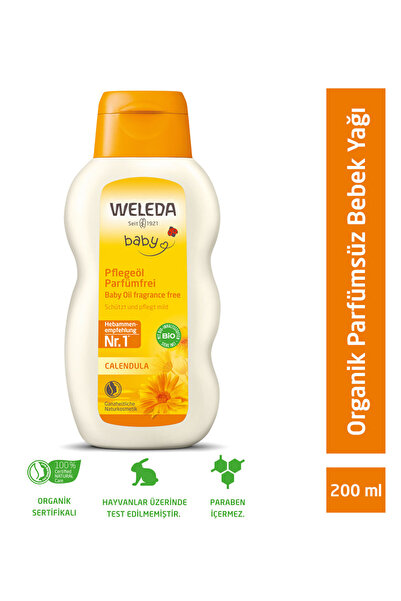 Weleda Calendula Organik Bebek Yağı 200 ml Parfümsüz