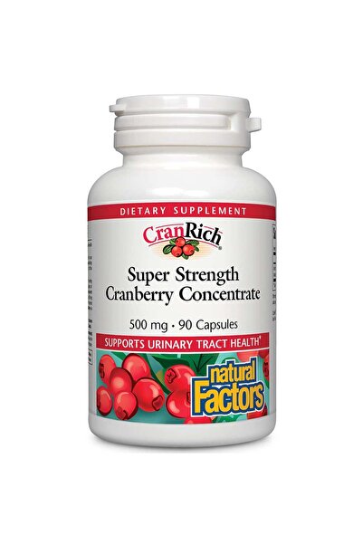 Natural Factors مركز التوت البري فائق القوة، 500 ملجم، 90 كبسولة