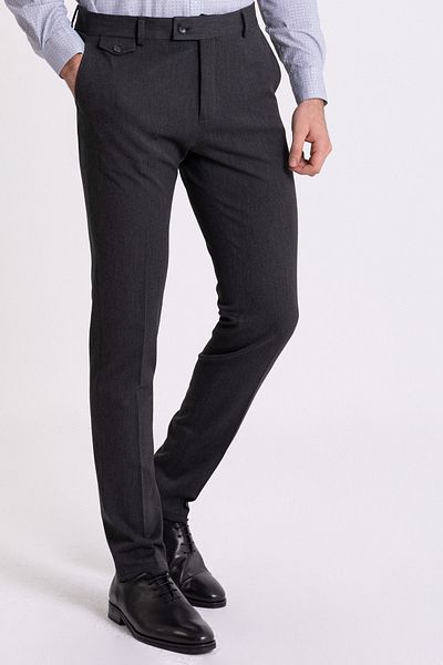 Mcr Straight Slim Fit Classic Men's Trousers Anthracite - 38988.21K