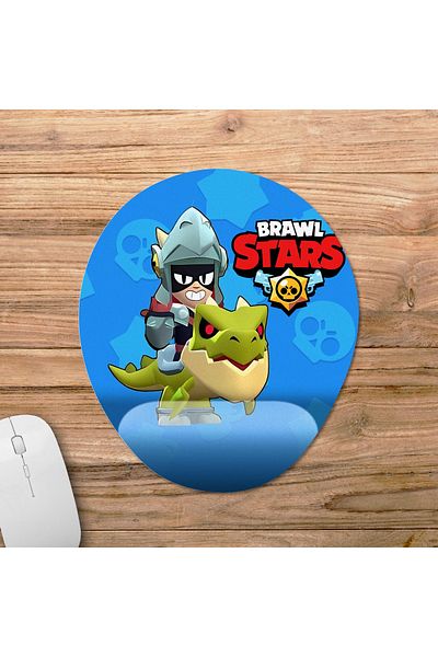 Pixxa لوحة ماوس مع دعم للمعصم من Brawl Stars Draco موديل 1 - بيضاوية