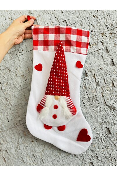 Derin Düşler Christmas Decor - Plush Christmas Stocking, Fireplace Hanging Christmas Stocking, Dam