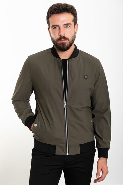 Mcr Straight Slim Fit Judge Collar Men's Coat Khaki - 39603.23K