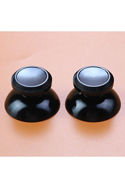 JCD black 2PCS Colorful Aluminum Metal 3D Analog Thumb Stick Grip Mushroom Jo...