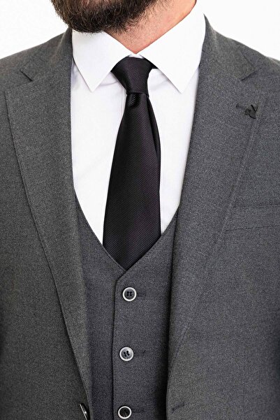 Mcr Straight Slim Fit Wool Classic Men's Suit Anthracite - 45275.23K