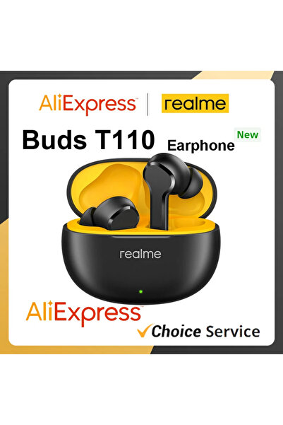realme Original Realme Buds T110 Earphone Bluetooth AI Noise Cancelling Wireless Headphone HiFI Sound Qu...