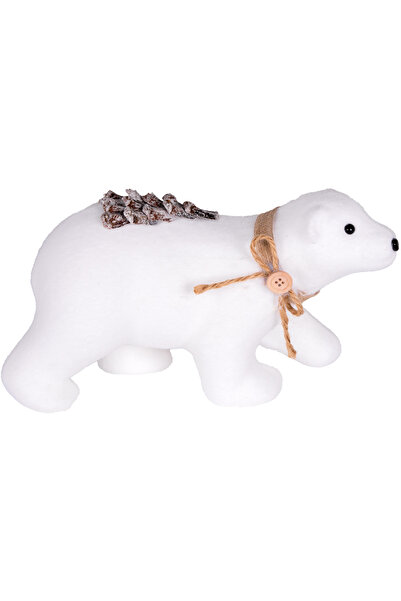 Herdekora Новорічна прикраса Місяць Білий 18x9x32 см.