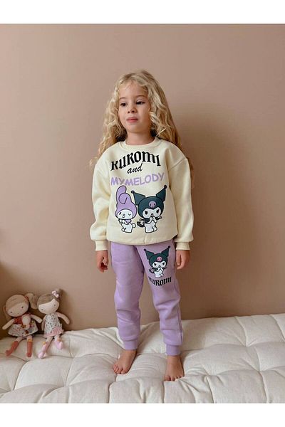 YİGİT BUTİK Character Printed Girl's Suit