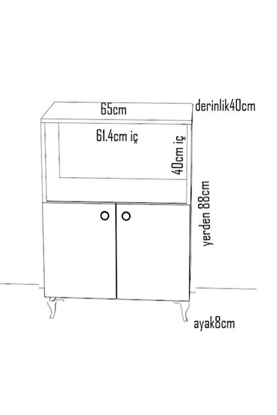 yamandekorasyon Elay Mikrodalga Dolabı