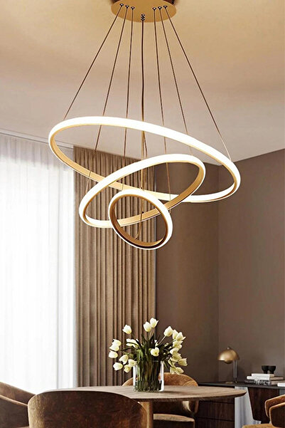 Rarossa Robin 3 'lü Eskitme Sarkıt Led Günışığı Ultra Ledli Salon Mutfak Oda Hol Ledli Avize