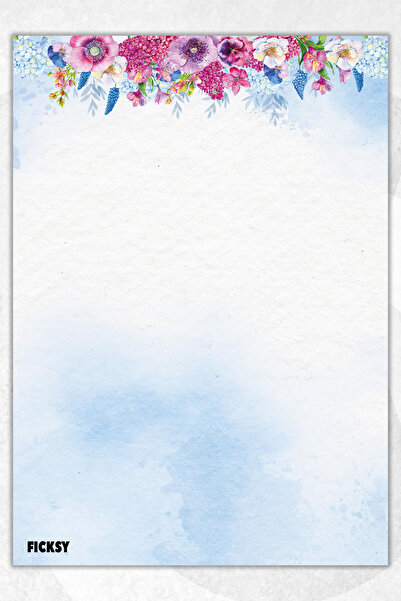 Ficksy لوحة ملاحظات مقاس A5 بنمط الأزهار - 50 ورقة، لوحة مذكرة، لوحة مذكرة، دفتر ملاحظات للقائمة