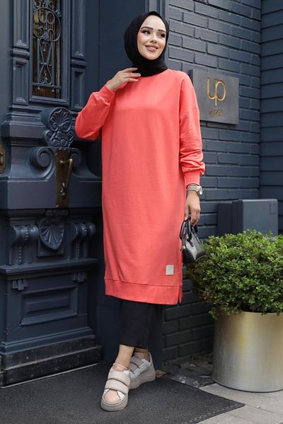 Neva Style تونيك حجاب مرجاني 30645MR