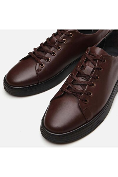 Yaya by Hotiç Ανδρικά casual παπούτσια από γνήσιο δέρμα καφέ