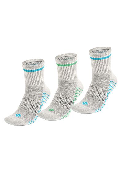 Bonny Silver Odor-Free Running and Walking Men's Mixed Socket Silver Socks - Pack of 3