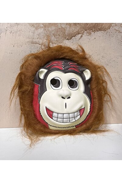 BakBiNeVaR Peluş Şaçlı Maymun Maskesi