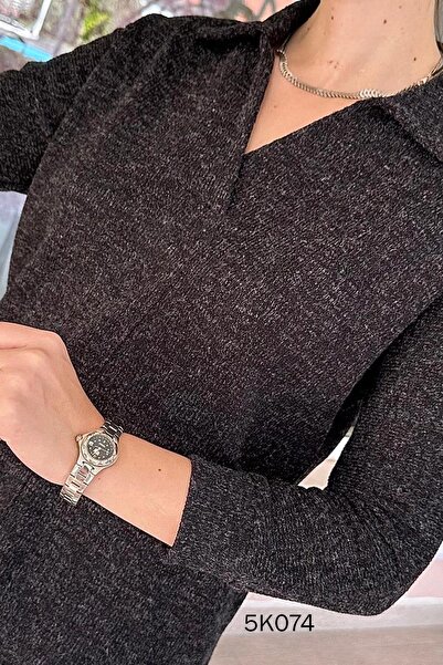 İnce Topuk Polo Neck Knitwear Blouse 5K074