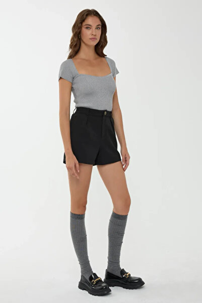 Hiccup Светло-сірий светр з квадратним коміром