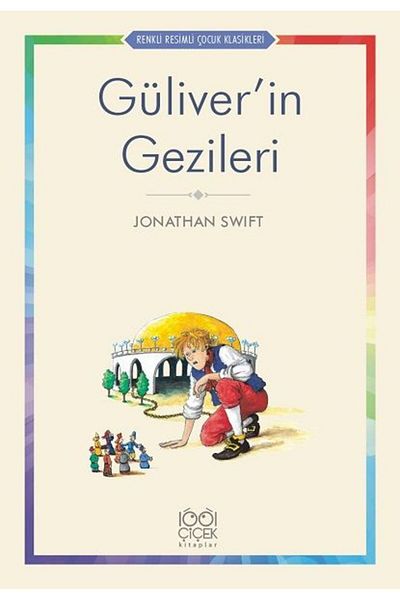Karma Kitaplar Colored Illustrated Güliver in Trips - Kids Classics 1001 Floral Books