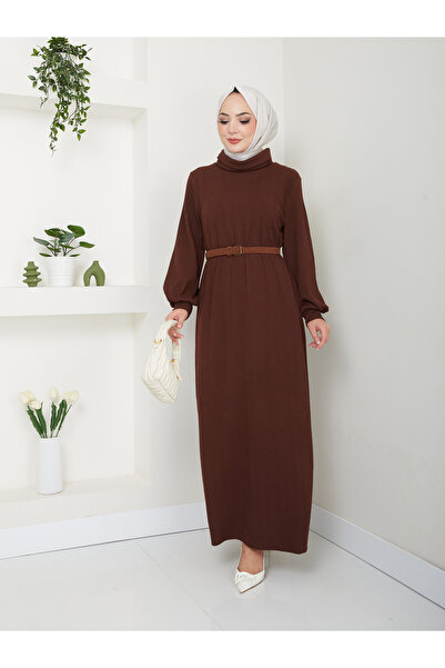 VOLT CLOTHİNG Γυναικείο φόρεμα με ζώνη με ζιβάγκο