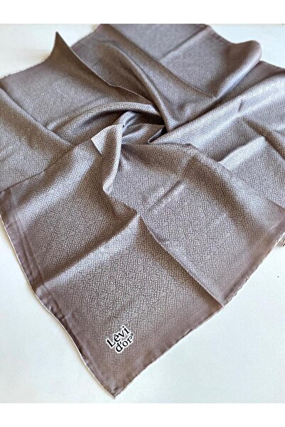 Levidor Tivil İpek Eşarp 4043 - 6 Vizon Karışık Desen