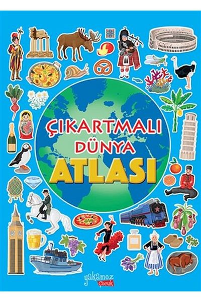 Karma Kitaplar World Atlas with Stickers