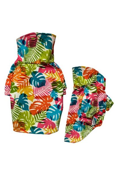 GedyCo Colorful Palm Mesh Small Breed Dog Raincoat