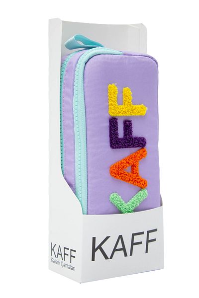 Mosso 01108 Lilac Color Waterproof Bondite Fabric Plush Printed Double Eyed Pen Holder