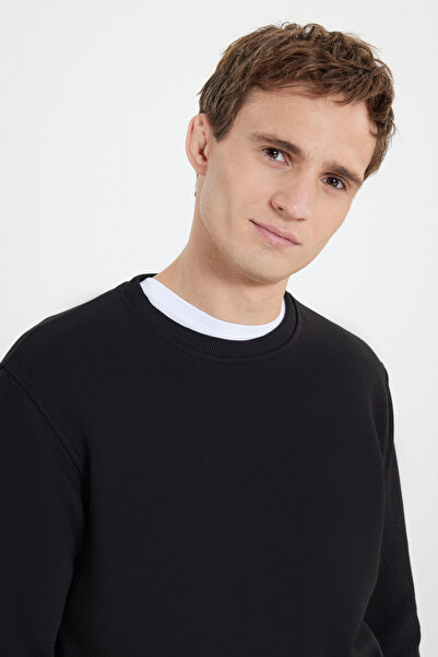 AC&Co / Altınyıldız Classics Men's Black Fleece Cotton Tracksuit Set - 3 Thread, Pockets, Standard Fit