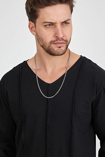 rammers Μακρυμάνικο μπλουζάκι με λαιμόκοψη V με λεπτομέρεια