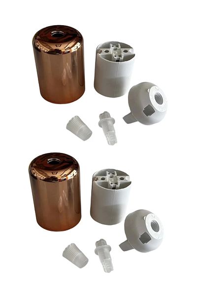 CONANA CoppEr ColorEd LampholdEr Tulip and E27 LampholdEr - 2 PiEcEs Plastic
