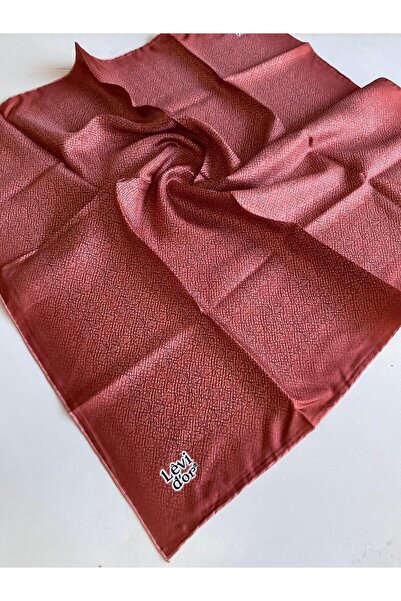 Levidor وشاح تيفيل الحريري 4043 - 9 نمط مختلط من الألوان المرجانية