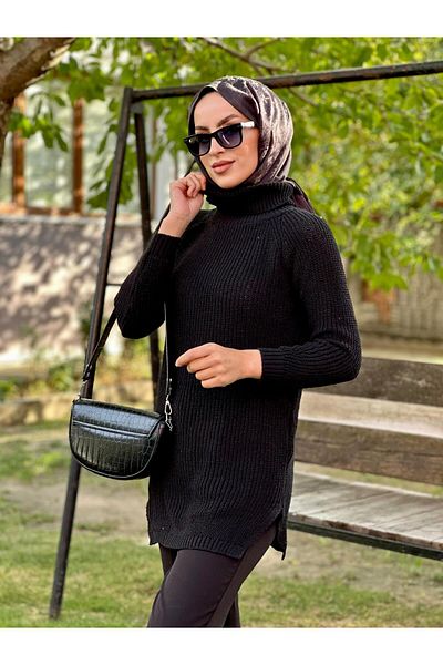 Nergis Neva Butik πλεκτό τουνίκ με κουκούτσι