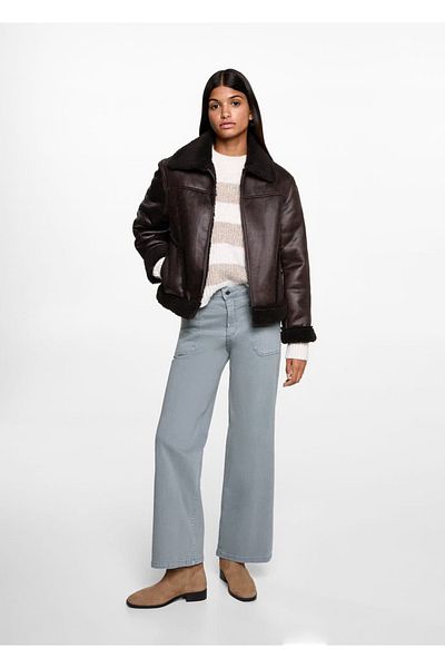 Mango Teen παντελόνι culotte με τσέπες