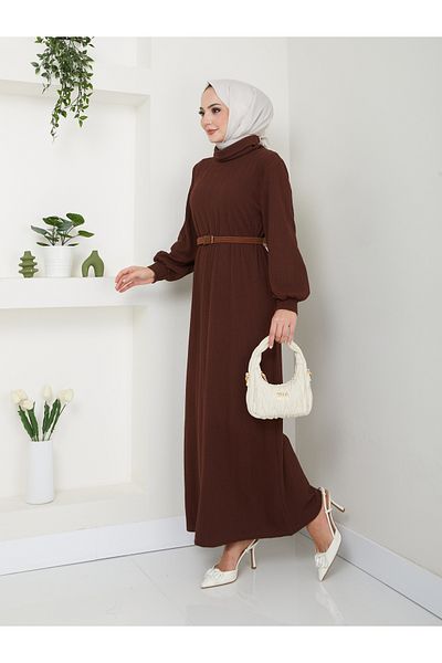 VOLT CLOTHİNG Γυναικείο φόρεμα με ζώνη με ζιβάγκο